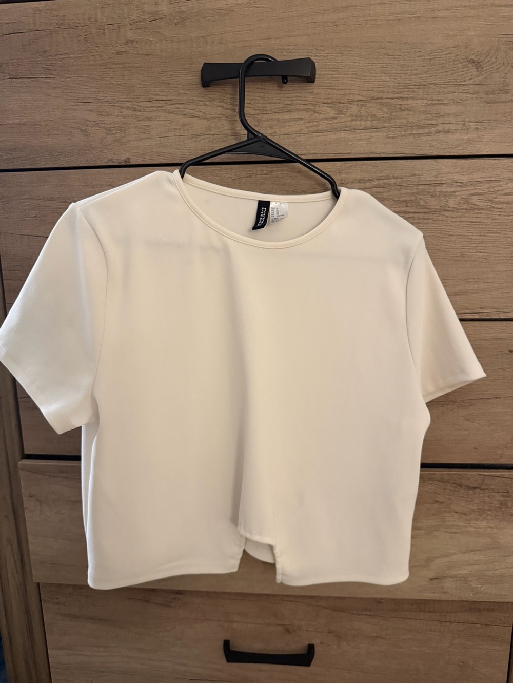 Aritzia Short Sleeve Cropped Top in Ivory